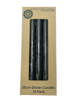 Candle Dinner Taper Black 25CM X10