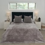 Faux Mink Bella - Plain Medium Grey - 220 X 240 Cm Queen 1 Ply 3.5KG