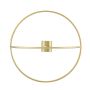 3D Geometric Wall Mounted Candle Holder Metal Gold 19CM Diameter Home Decor