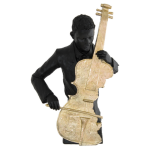 Modern Cello Player Sculpture 29 Cm X 14 Cm X 47 Cm
