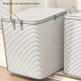 Extra-large Non-woven Fabric Storage Bag For Clothes Quilts & More - Versatile Moving And Organizing Basket With Zipper For Bedroom Dorm Living Room