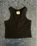 Zara Black Rib Knit Top 6 7Y