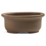 Japanese Unglazed Containers - Deep Oval 130 X 110 X 55MM