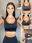 Seamless Flexi Medium Impact Bra - Black - 2XLARGE