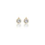 Georgini Natural Topaz And Two Natural Diamond April Earrings - Gold