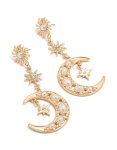 Goldair Gold Pearl Celestial Drop Earrings
