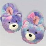 Cute Cartoon Bear Furry House Shoes For Boys And Girls Comfortable Lightweight Warm Soft Bottom Walking Shoes For Indoor Autumn