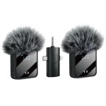 Dual Wireless Lavalier Microphones For Iphone Camera Android Devices