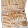 86PCS Jewelry Set Fashion & Simple Style Faux Pearl Earrings Necklaces Studs Rings Versatile For Daily Wear Parties Outings Trendy Accessories Without Box