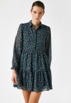 Long Sleeve Buttoned MINI Dress - Multi