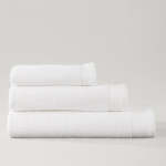 Barcelona Textured Cotton Towel Collection White - Bath Sheet 90X160CM