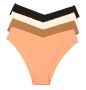 Women Seamless Underwear No Show Panties Soft Stretch Bikini Hipster Pack 4