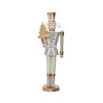 Iron Nutcracker 9.5X13X42CM - Holding A Tree