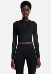 Drymove Mesh-detail Sports Top - Black