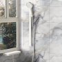 10/20pcs Marble Texture Faux Tile Self-Adhesive Waterproof Wallpaper With Detachable Aluminum Foil Backing For Wall Covering And Insulation Straight Match Texturized Wall Decor With