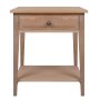 Hampton 1 Drawer Bedside Table Oak