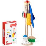 Wooden Kids Cleaning Set For Toddlers 8 Pieces Montessori Cleaning Toys With Kids Broom And Mop Set Housework Pretend Play Toy G