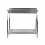Table With U shelf & Splash BACK-1000 X 600