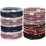 12PCS Thickened Braided Hair Bands High Elastic Hair Ties Simple Fashion Hair Accessories