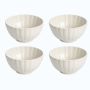 4 Pack - Stylish Kitchen & Dining Bowls - White