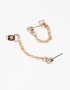 Goldair Gold Diamante Chain Earrings