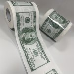 1ROLL Funny One Hundred Dollar Bill Toilet Roll Paper Money Pattern $100 Toilte Paper Roll Wood Pulp Paper Tissue Paper Roll Nov