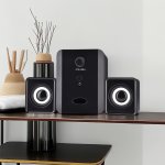 MINI Desktop Computer Speakers Adjustable Volume And Bass Stylish Portable Wired USB Powered Computer Soundbar With Subwoofer St