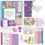 Girls Journal & Scrapbook Supplies Set Diy Diary Kit Perfect Birthday Gift