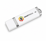 White Slimline Flash Drive