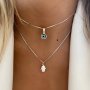 2 Piece/set Simple Evil Eye Pendant Necklaces Vacation Style Minimalist Neck Jewelry Perfect For Dates And Everyday Wear