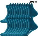 20 Pairs Of Men's Anti Odor & Sweat Absorption Crew Socks Comfy & Breathable Sport Socks For Daily And Outdoor Wearing