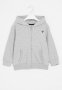 Boys Grey Marl Basic Emb Fleece Zip Thru - Grey