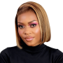 10 Piano Color Straight Bob Wig Glueless Human Hair For Women
