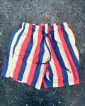 Breazies Classic White Blue And Red Striped Board Shorts Size 28