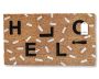 Matnifique Coir Design Doormat - Funky Hello Black & White 700 X 400 X 14MM