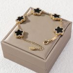 1PC Elegant Flower Thin Chain Bracelet Simple Style Minimalist Zinc Alloy Hand Chain