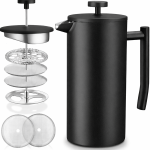 French Press Coffee Maker Double Wall Stainless Steel - 1000ML