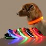 Pet Dogs Adjustable Luminous Collar For Night Safety - Striped Glow-in-the-dark Collar For Night Walking