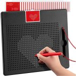 Aynat Fun Large Magnetic Drawing Board For Kids & Toddlers With Beads And Magnet Stylus Pen - Magnetic Tablet Toy For Airplane &