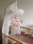 Cot Mobile Pink Scattered Bow Set
