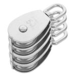 Plafope 4PCS Heavy Duty Stainless Steel Pulley Groove For Cable Lifting Industrial Construction Swivel Hook