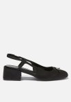 Cotton On Betty Ballet Block Heel - Black Satin