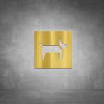 Dogs Allowed Sign - Polished Brass
