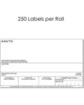 Railway Shipping Label Roll 150 X 90MM 250 Labels