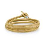 Double Bracelet In Coloured Leather