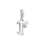 Charm Pendant Letter F Silver