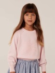 Gwen Girls Embroidery Crew Top - 10-12 Yrs Primrose Pink