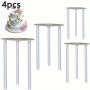 4pcs Cake Layer Support Frame Set Reusable Cake Board And Cake Pin Rod Used For Layered Cake Structure And Stacked Cake Piling Suspension Gasket