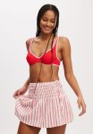 Cotton On The Essential Beach MINI Skirt - Mandarin white Stripe