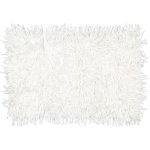 Shaggy White T-Shirt Mat - Bath Mat - 60 X 90 Cm